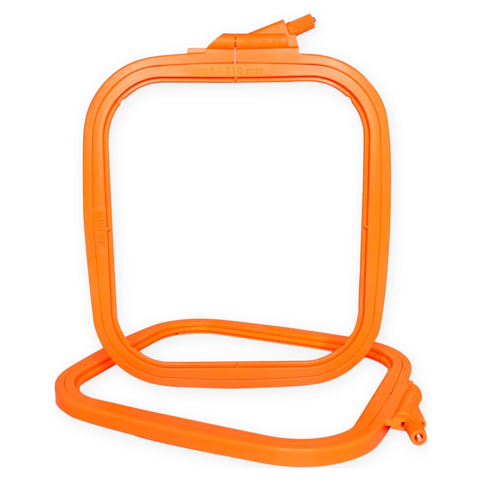 Aro de Bordado Cuadrado Naranja Nurge 95mm x 110mm