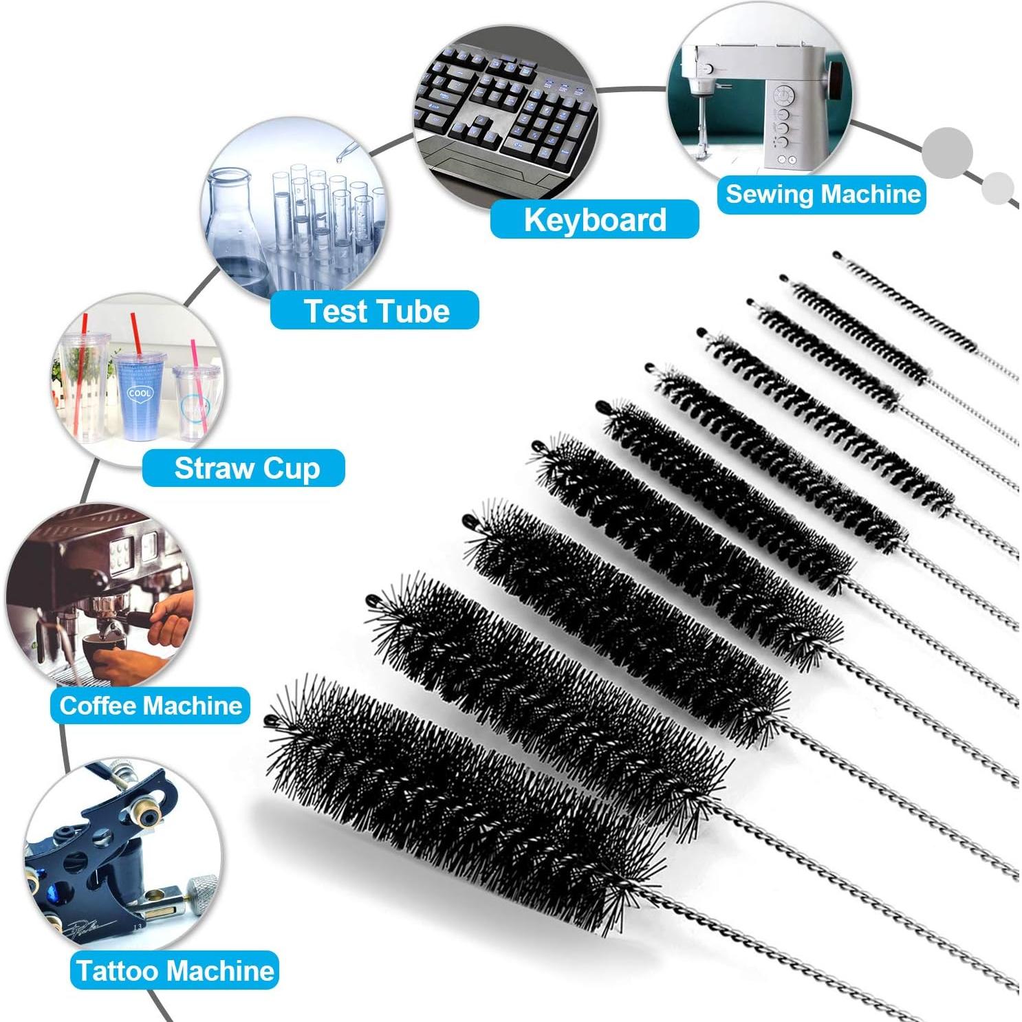 Juego de 10 Cepillos de Tubo de Nylon 21 cm - MOSOLAN