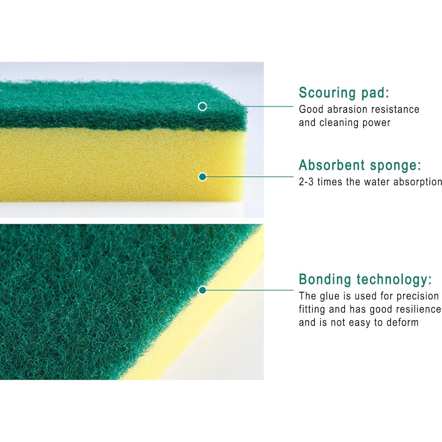 Paquete de 24 Esponjas de Cocina KRIZJUES Sin Rayones