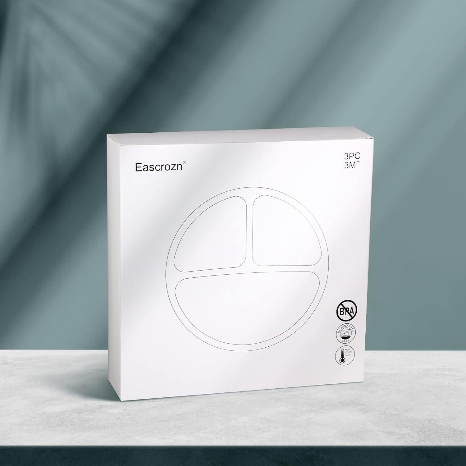 Platos Divididos de Silicona Eascrozn para Niños - 3 Piezas