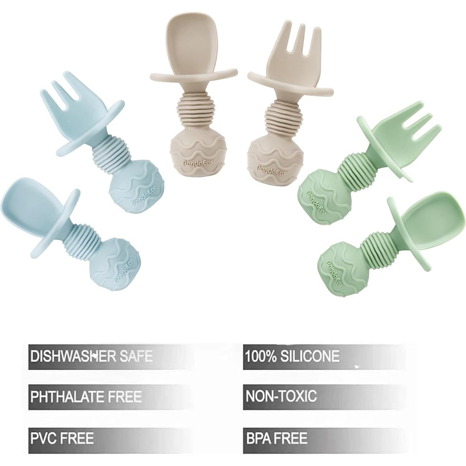 Set de Alimentación de Silicona PandaEar 6 Piezas Bebés