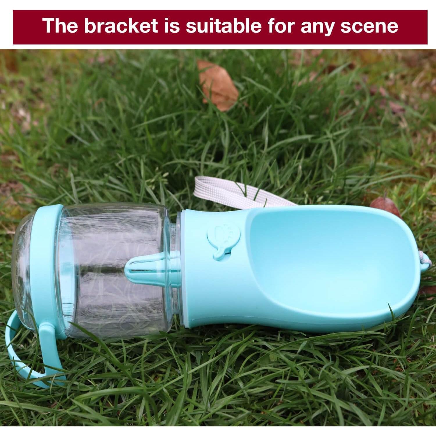 Botella de Agua para Perros Frxat 12oz (350ml) Azul con Snack