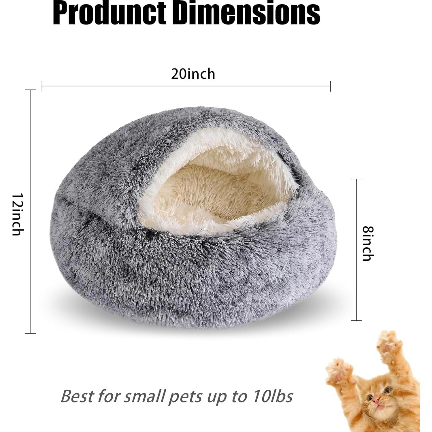 Cama para Gatos y Perros Pequeños FORMYCATIE 50.8x50.8cm Gris