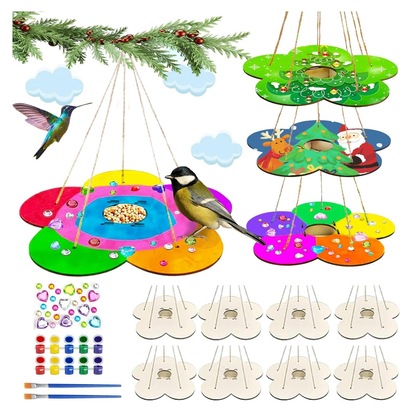 Kit de Manualidades para Niños AluAbi - 12 Comederos para Aves