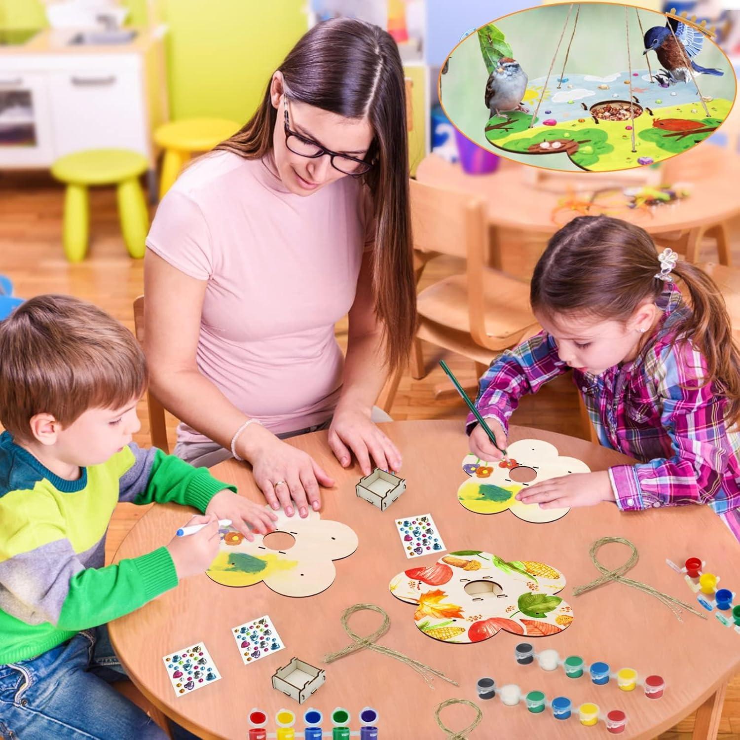 Kit de Manualidades para Niños AluAbi - 12 Comederos para Aves