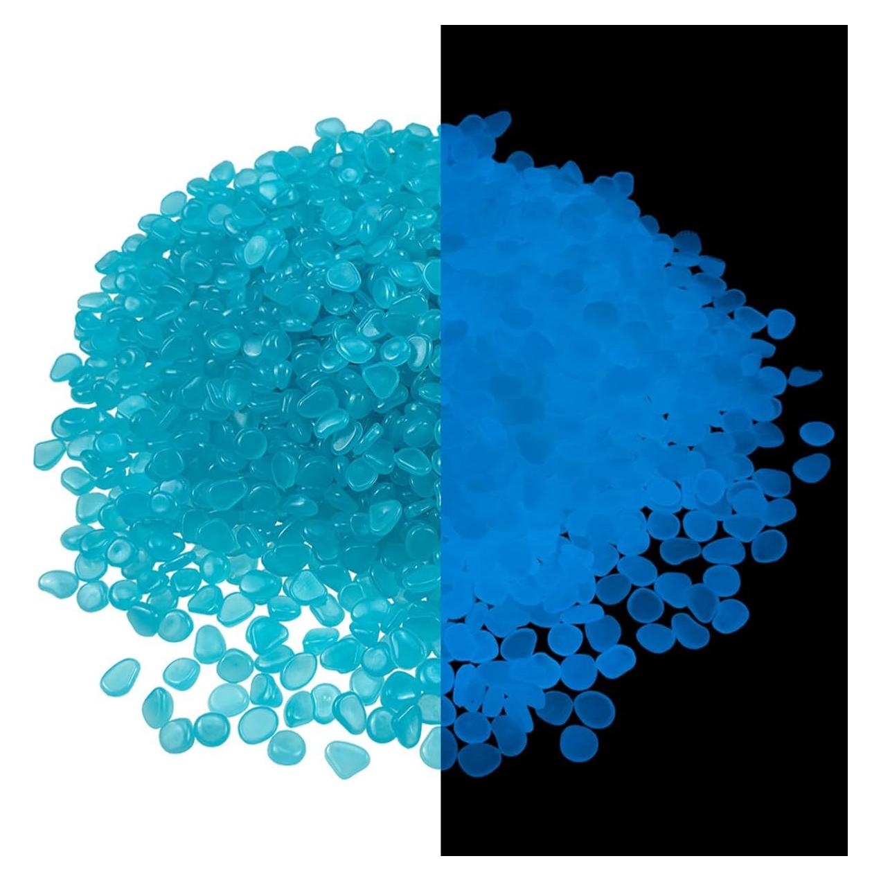 Piedras Brillantes Azules 840 pcs para Jardín y Acuario