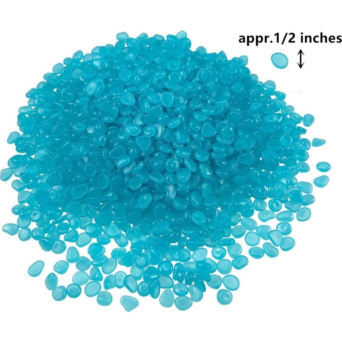 Piedras Brillantes Azules 840 pcs para Jardín y Acuario