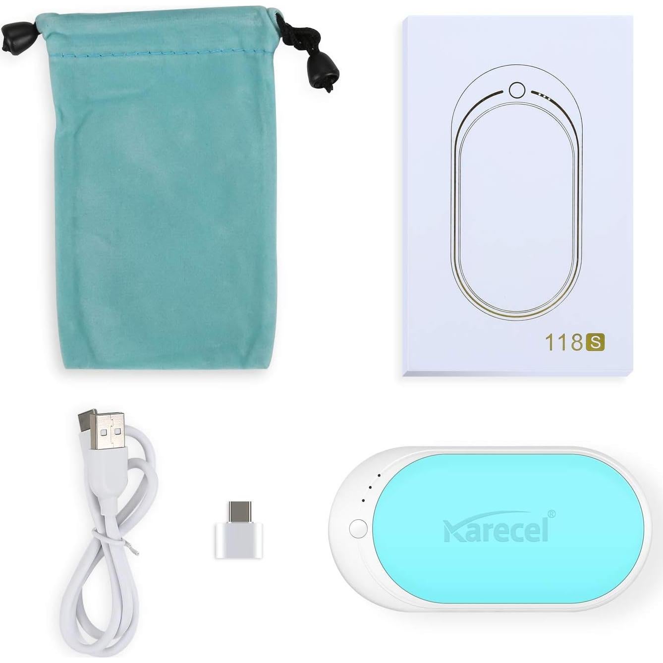 Calentador de Manos Recargable Karecel 5200mAh Doble Cara