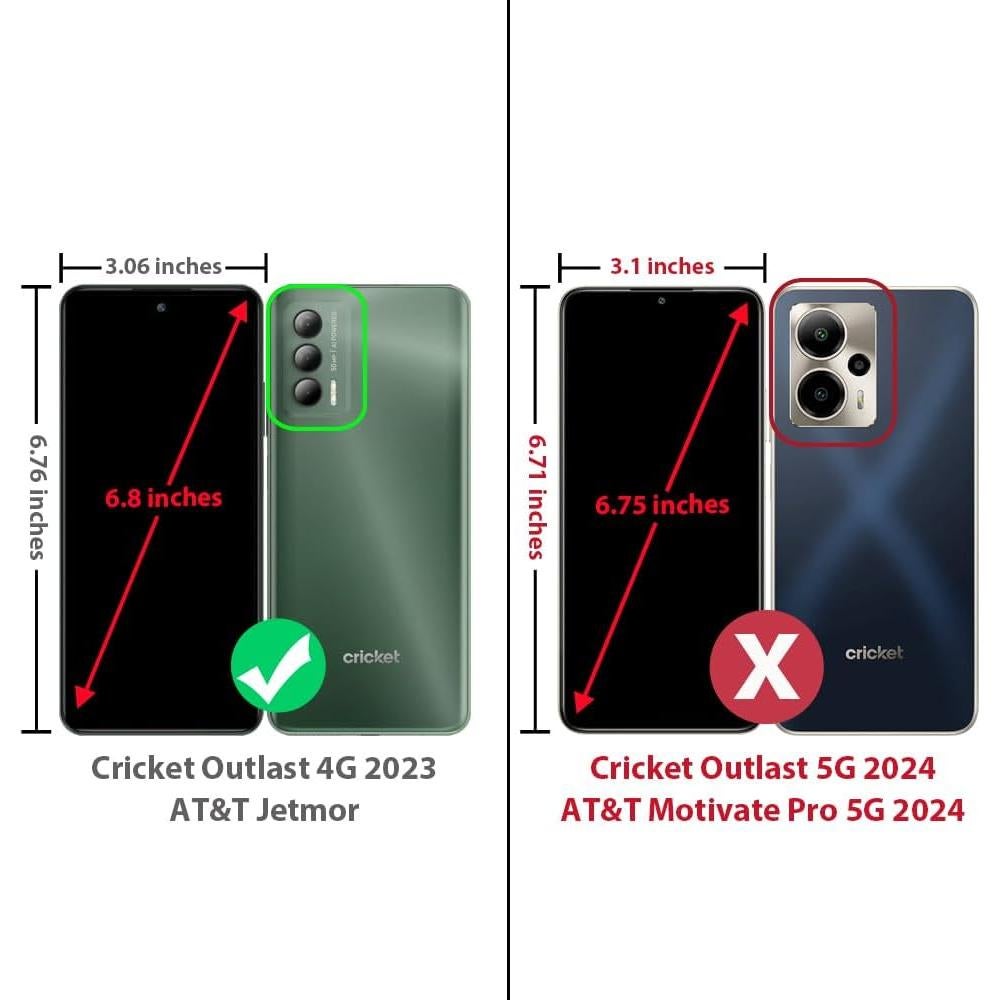 Funda TJS para Cricket Outlast y AT&T Jetmore con soporte