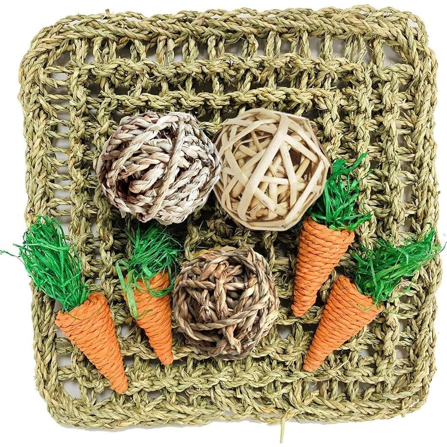 Alfombra de Actividad para Conejos Hamiledyi 30x30 cm Natural