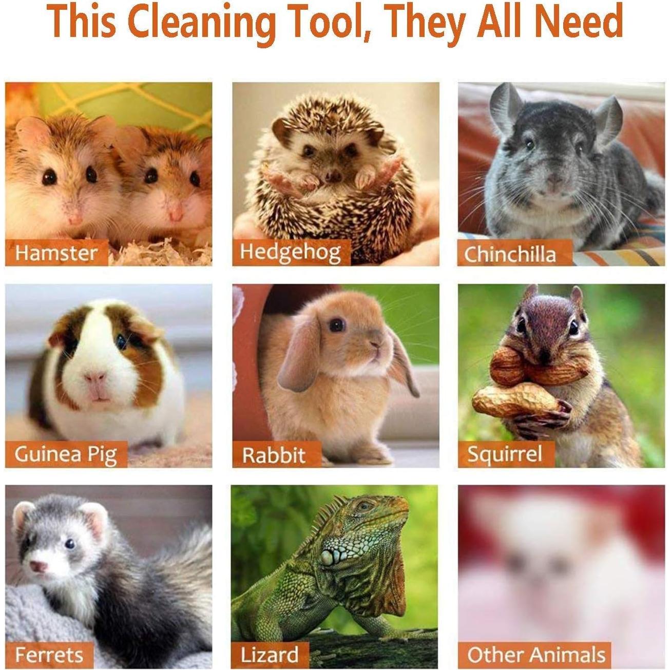 Juego de Mini Recogedor y Escoba RYPET para Animales Pequeños