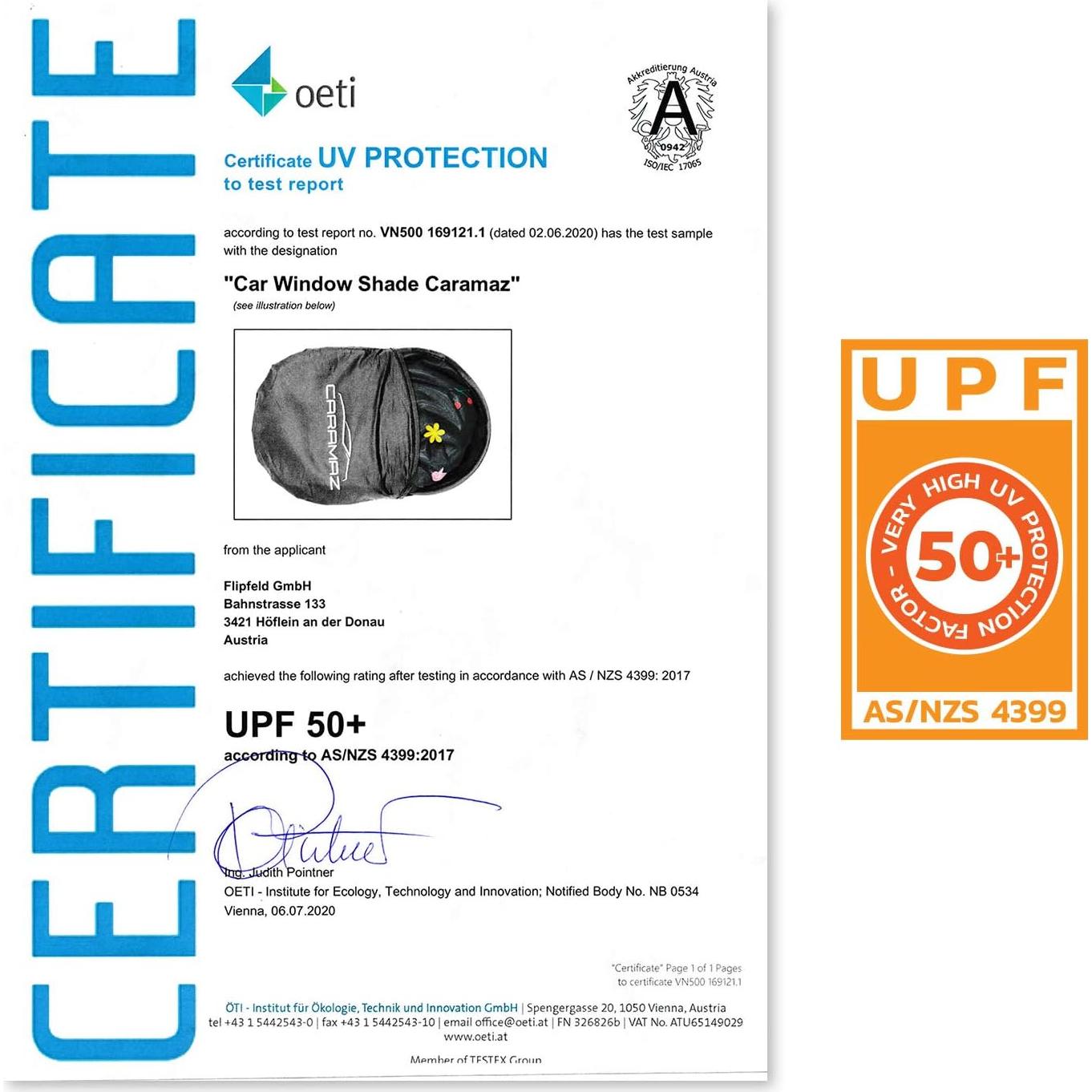 Protector de Ventana para Auto CARAMAZ Safari 20x12 cm UV