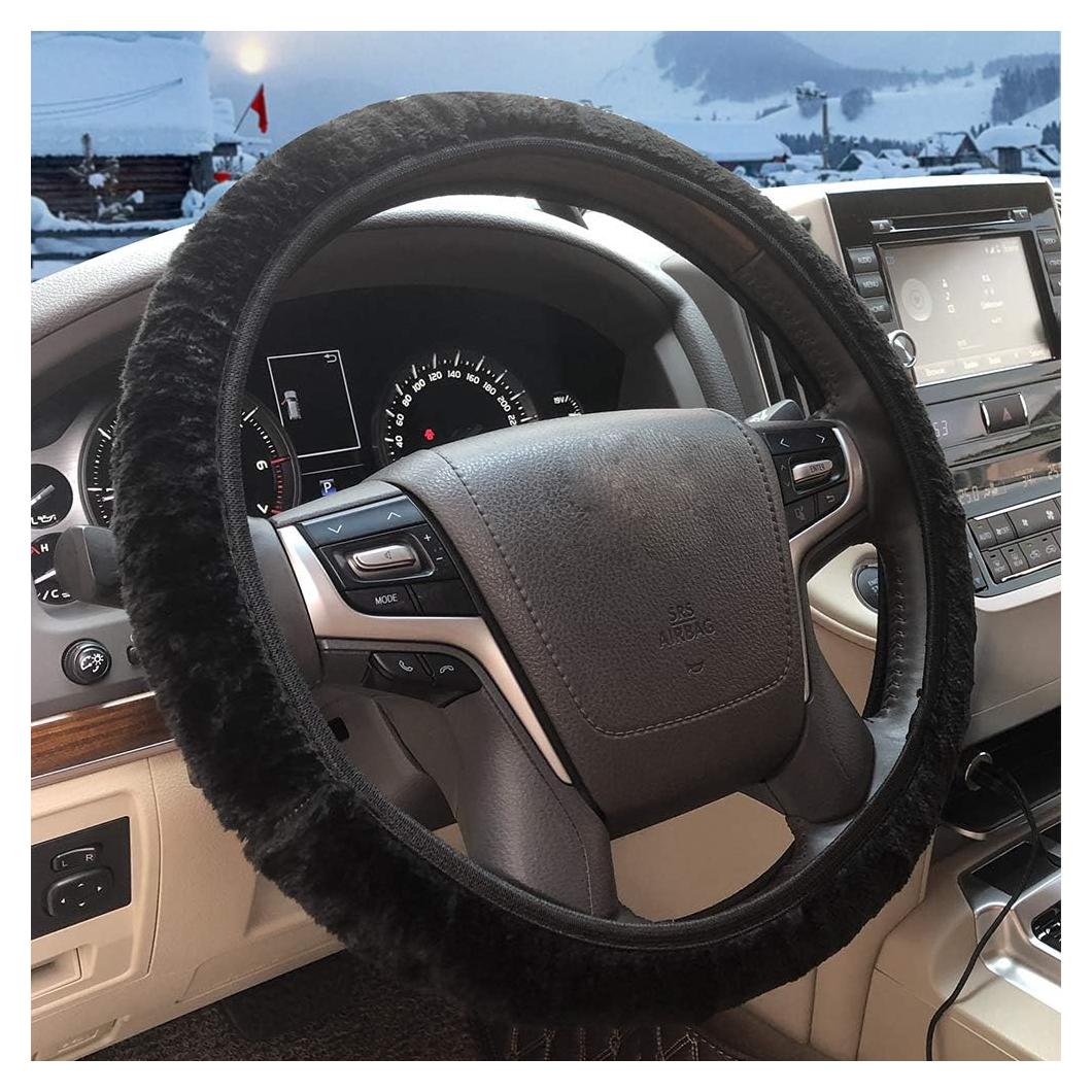 Cubierta de Volante ZHOL Universal 38 cm Piel Suave Antideslizante