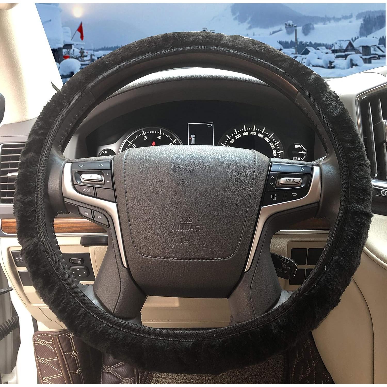 Cubierta de Volante ZHOL Universal 38 cm Piel Suave Antideslizante