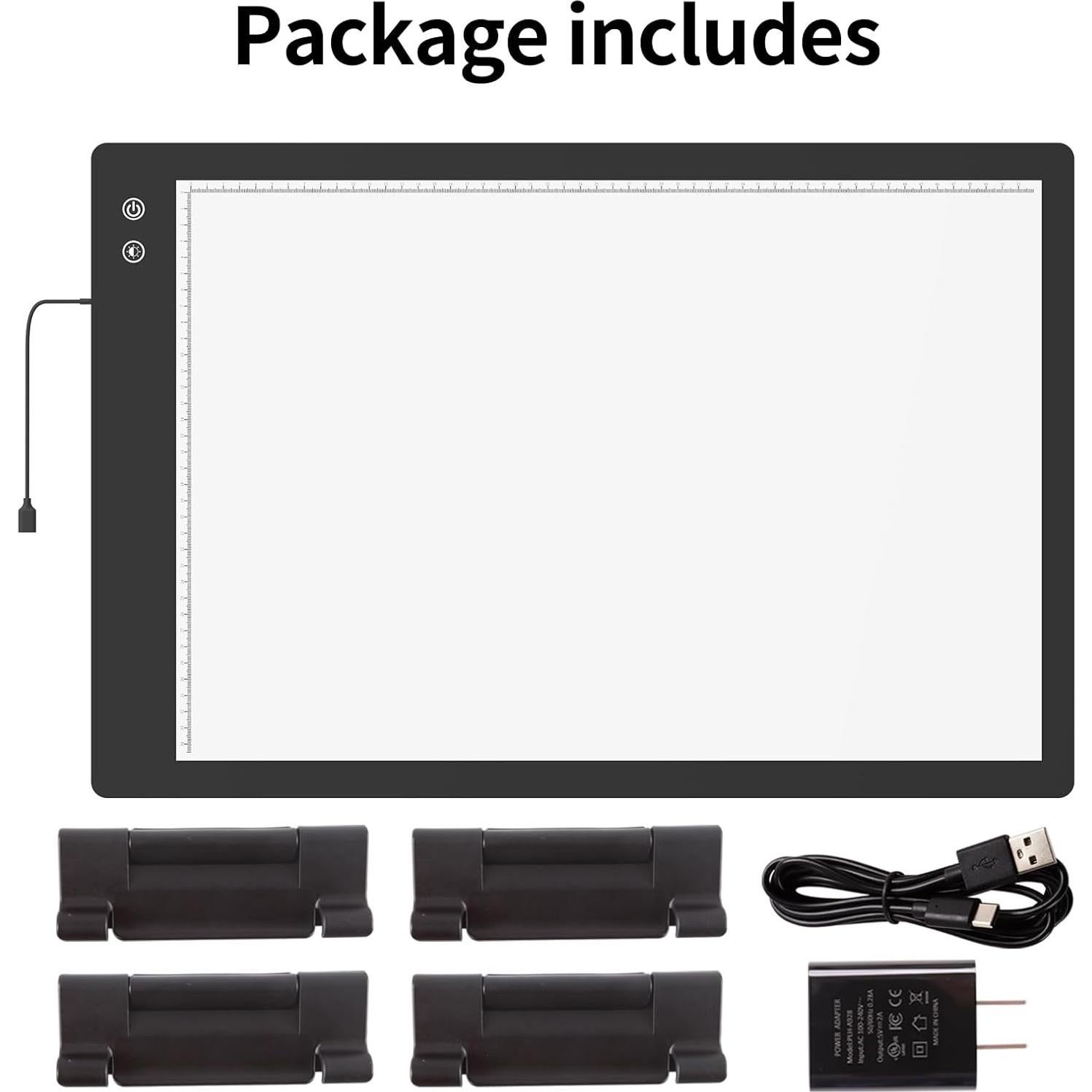 Tablero de Luz LED A1 TOHETO Recargable 90x60cm 3 Colores