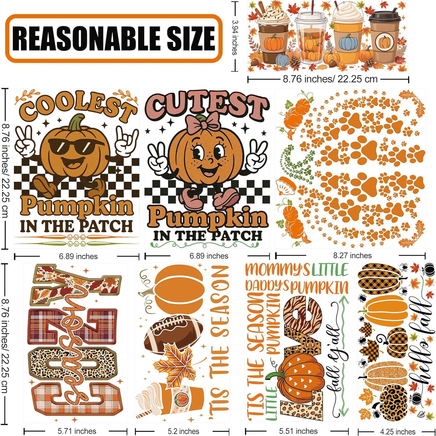 Vinilos de Transferencia de Calor Celepaty Otoño 58 Piezas