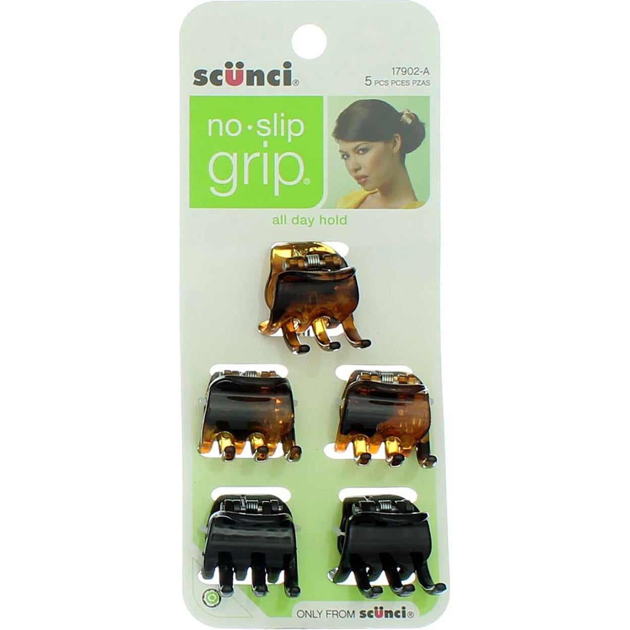 Pinzas Mini de Mandíbula Scunci Sin Deslizamiento - 5 Unidades