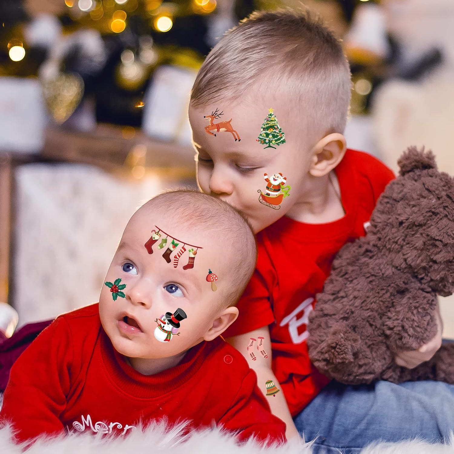 Tatuajes Temporales de Navidad Apeso - 24 Hojas para Niños