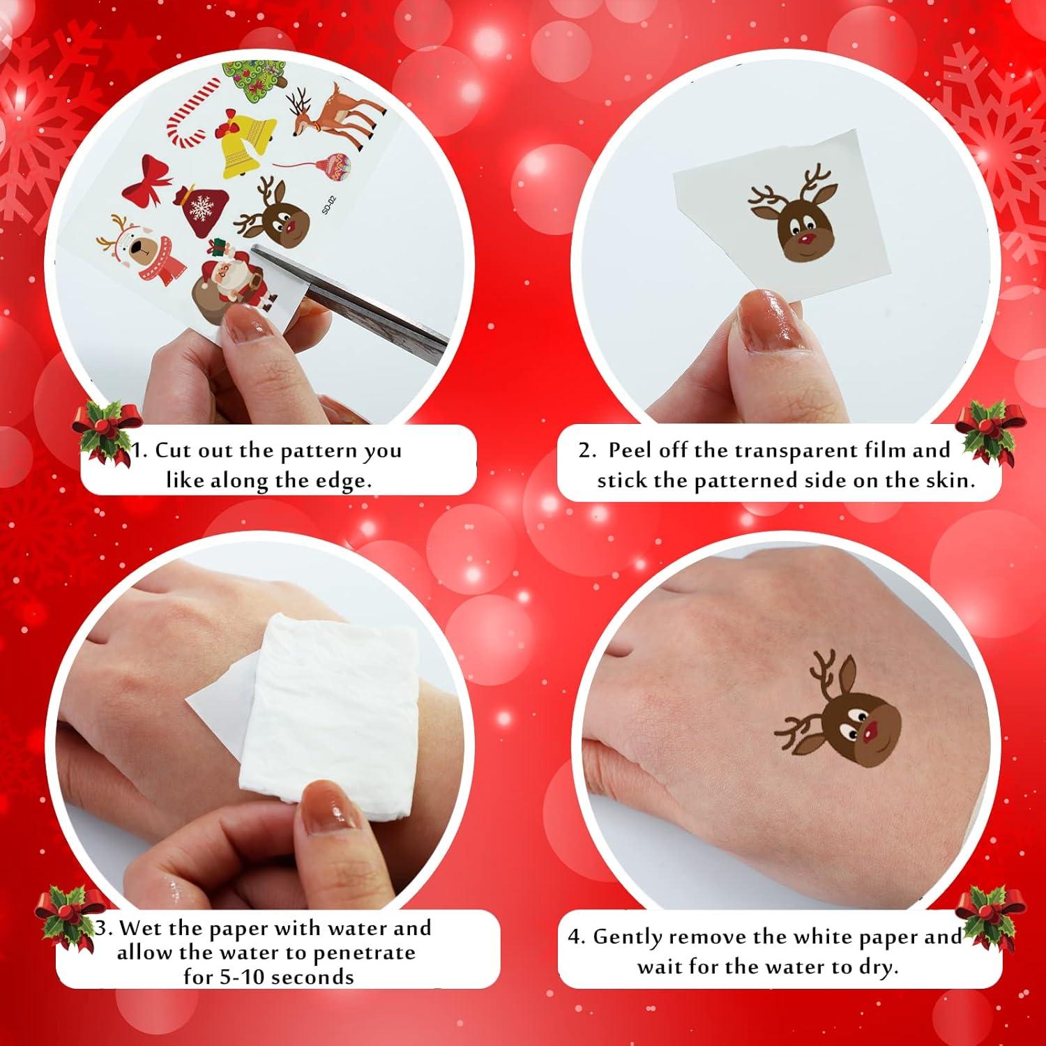 Tatuajes Temporales de Navidad Apeso - 24 Hojas para Niños