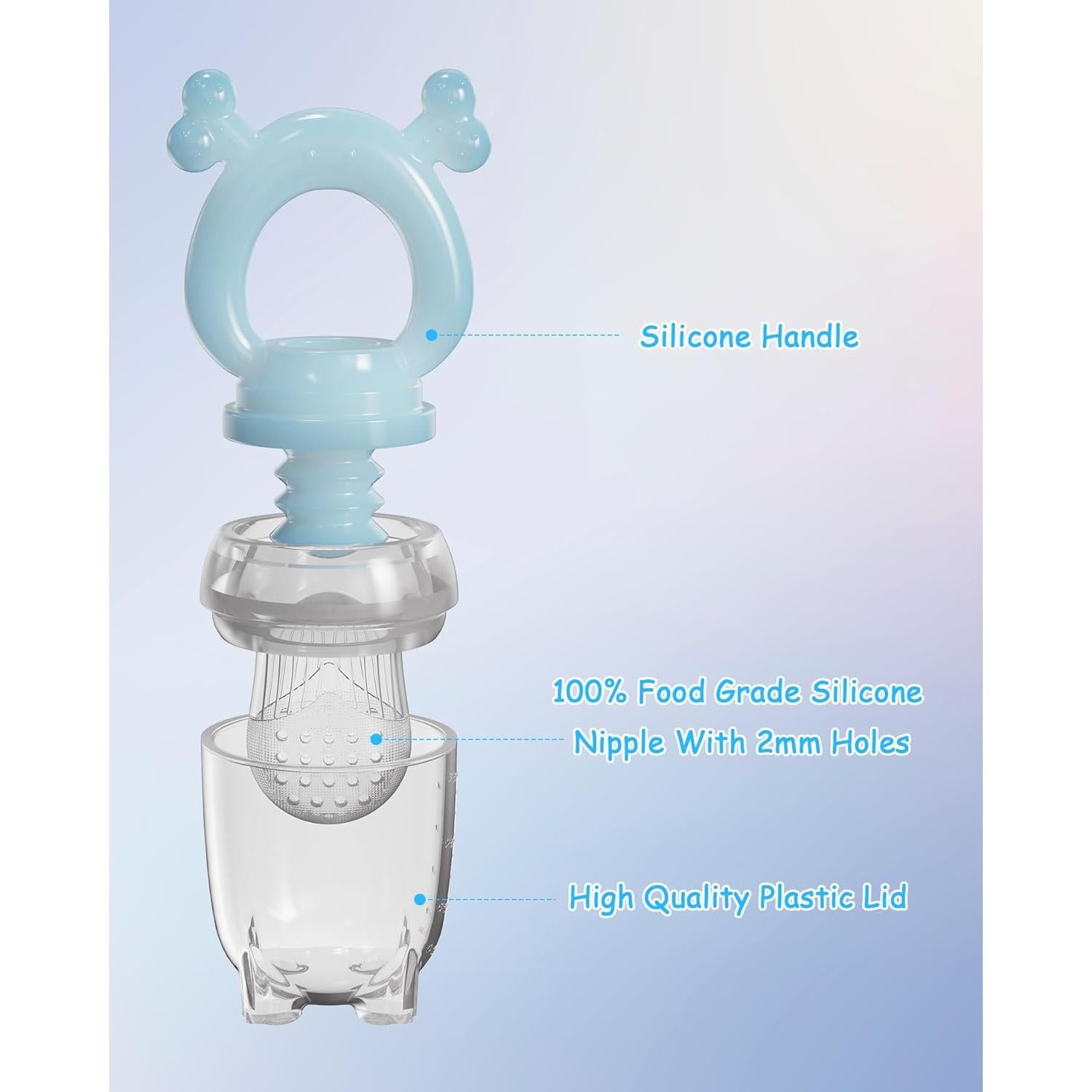 Extractor de Comida para Bebés 2 Pack Silicona Grado Alimenticio