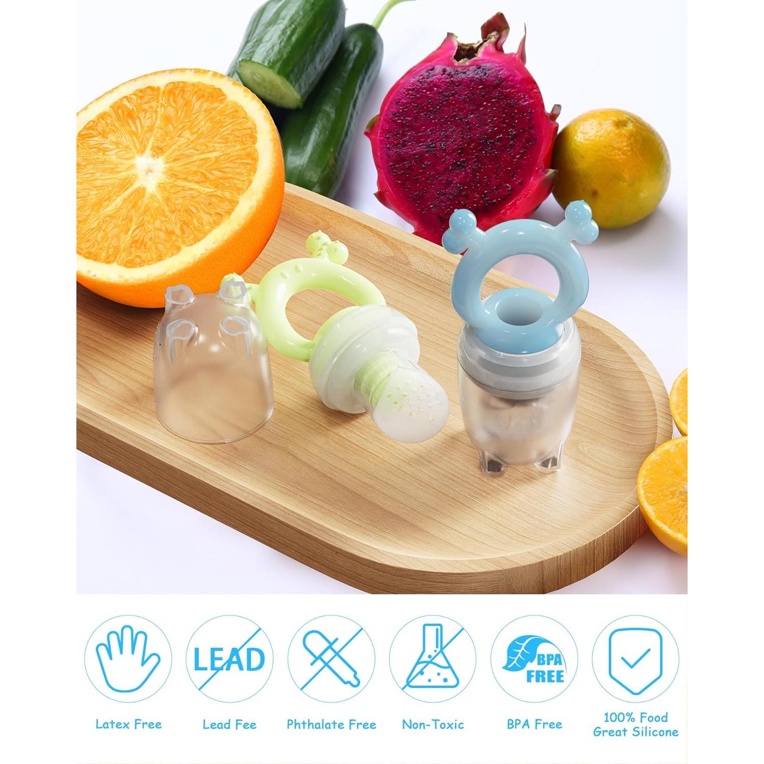 Extractor de Comida para Bebés 2 Pack Silicona Grado Alimenticio