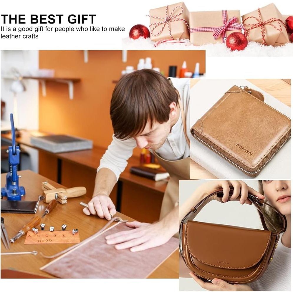 Juego de Herramientas de Estampado de Cuero Houlibify 21 PCS