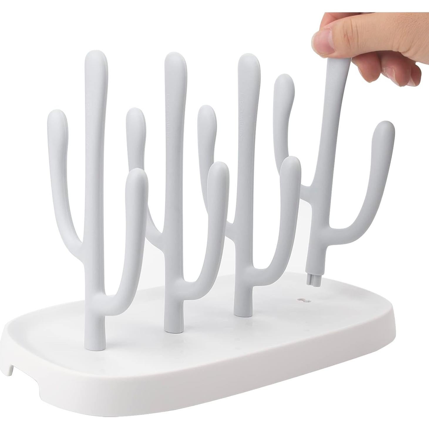 Soporte para Secado de Biberones Hourise Gris Compacto