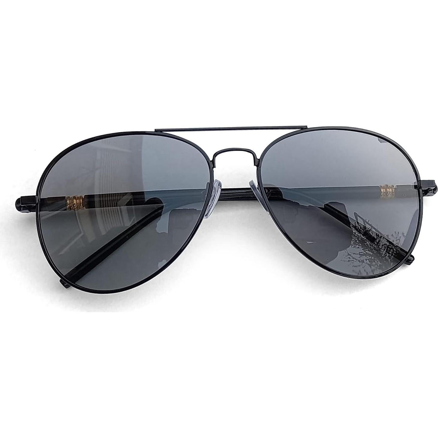 Gafas de sol aviador polarizadas metal premium UV400