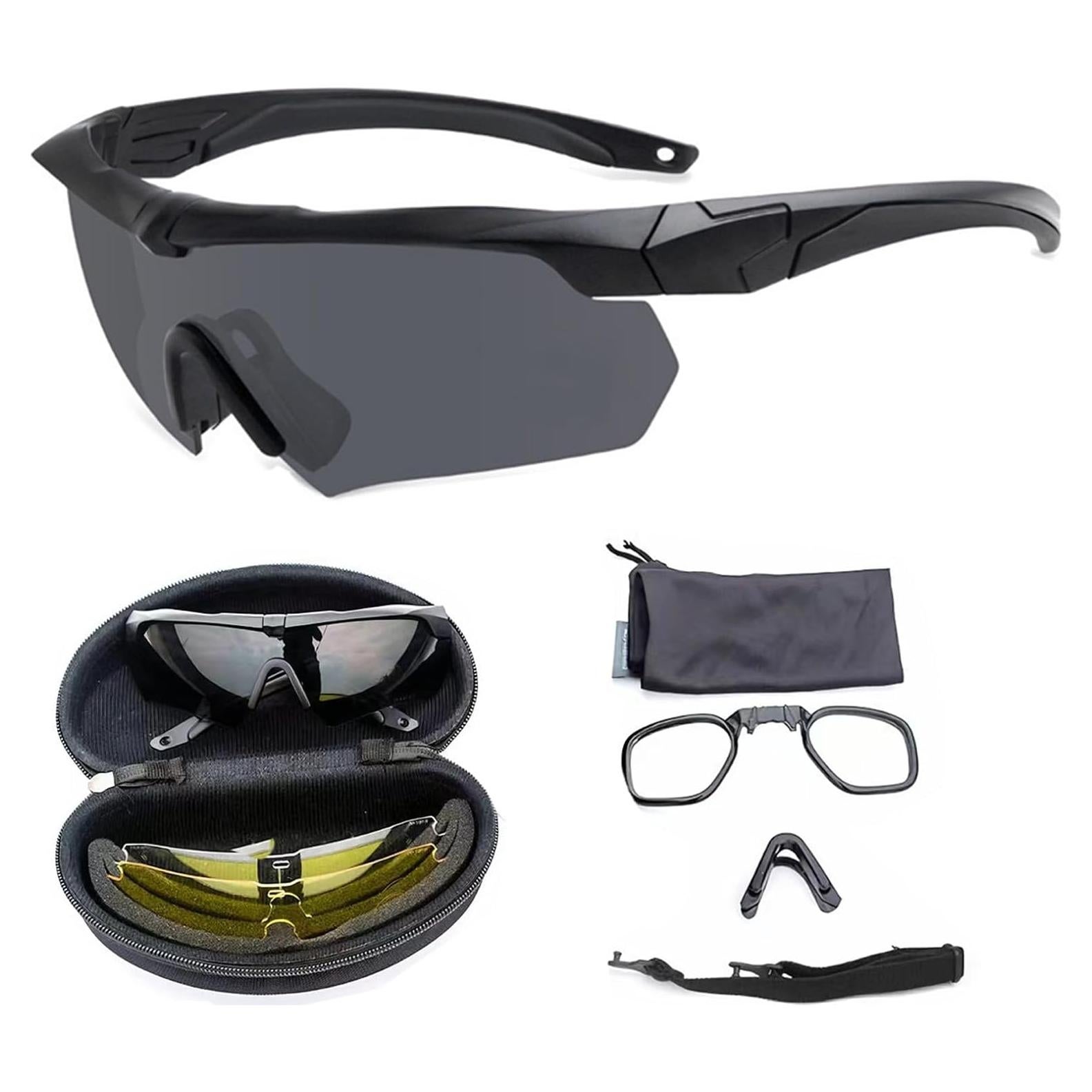 Gafas Tácticas Antivaho CAJOAUIS con 3 Lentes Intercambiables