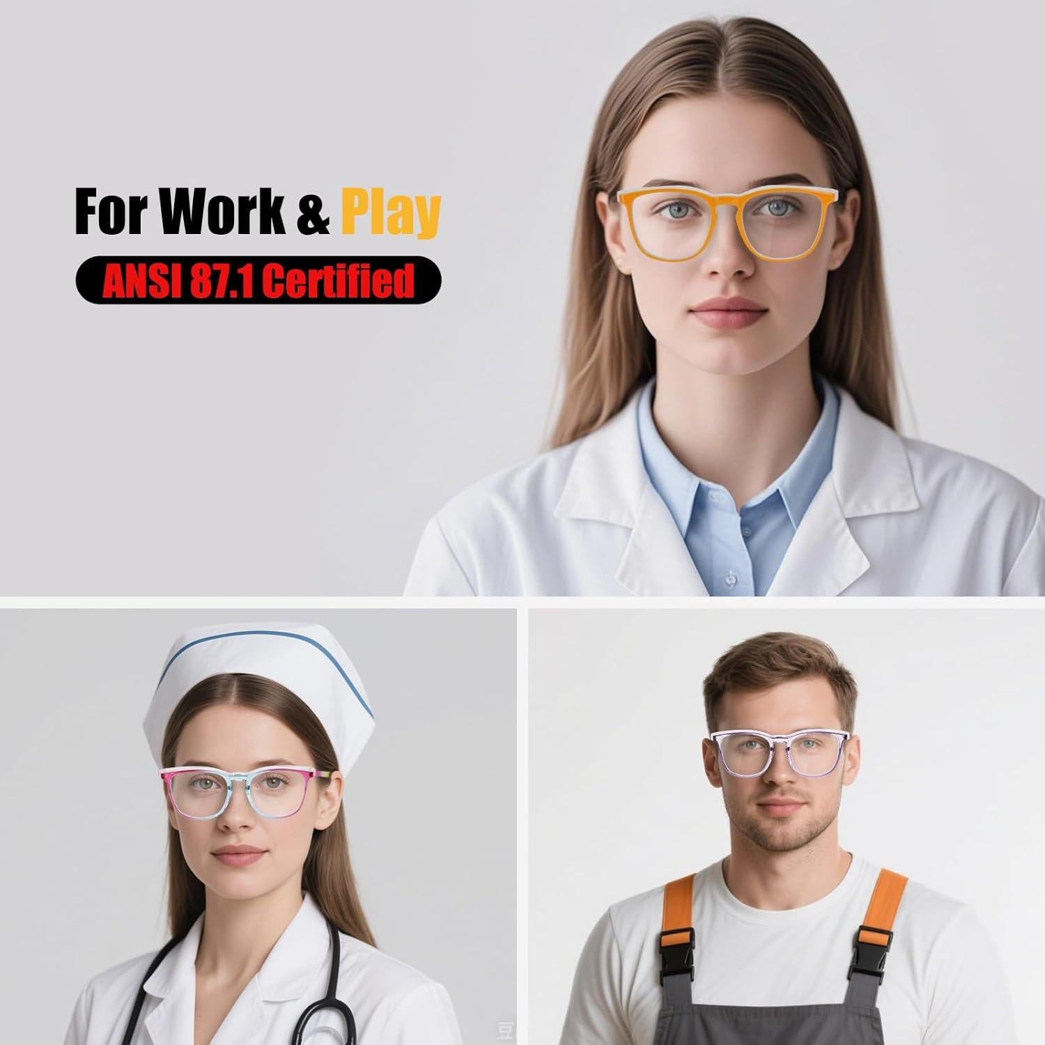 Gafas de Seguridad Antivaho KeeiZoes - Paquete de 4, UV400