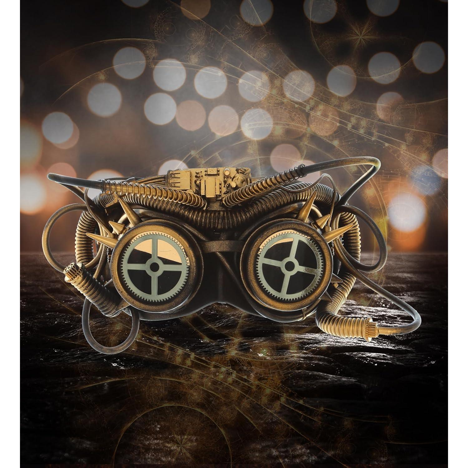 Gafas Steampunk Doradas Attitude Studio para Disfraz