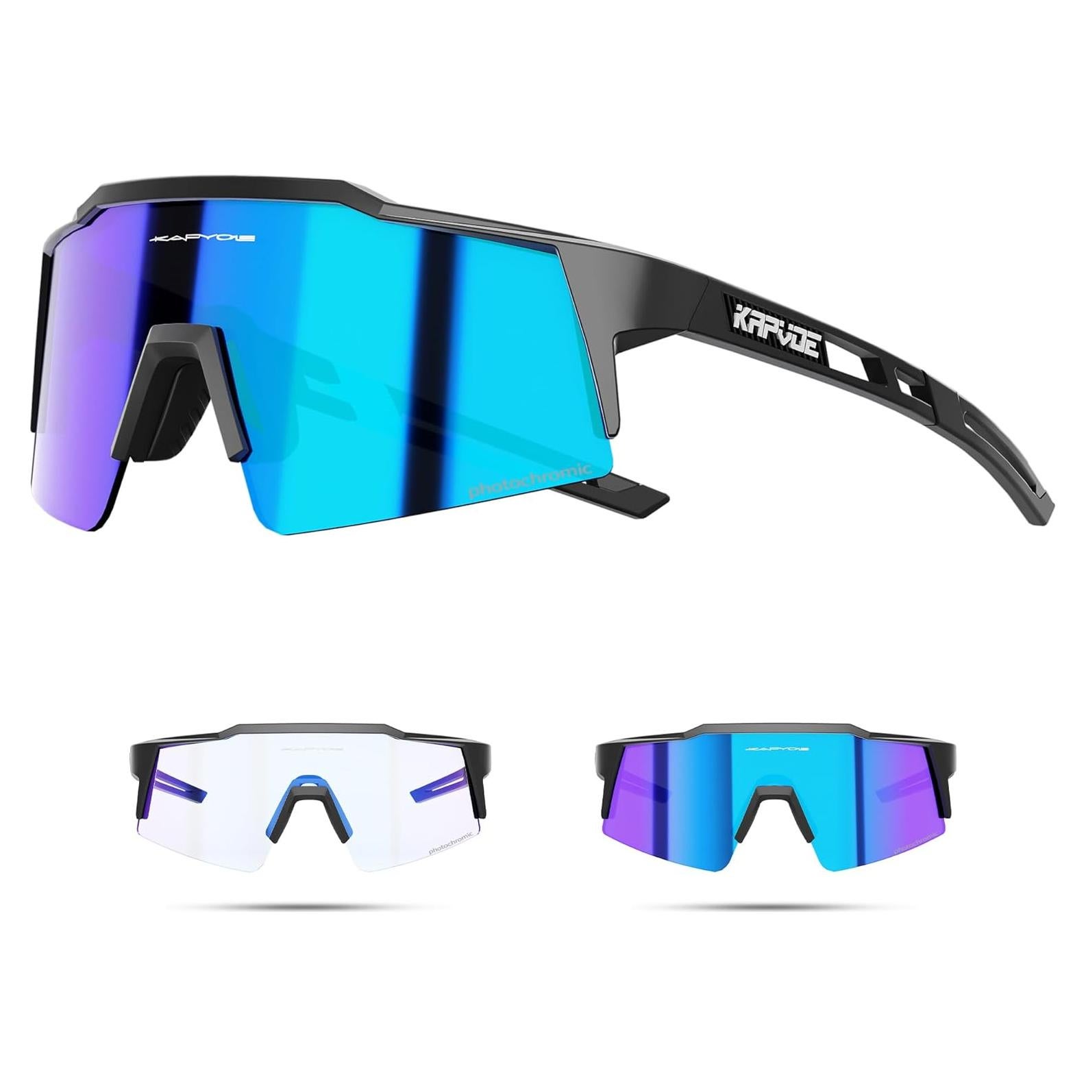Gafas de Ciclismo Fotoquímicas KAPVOE UV400 para Deportes