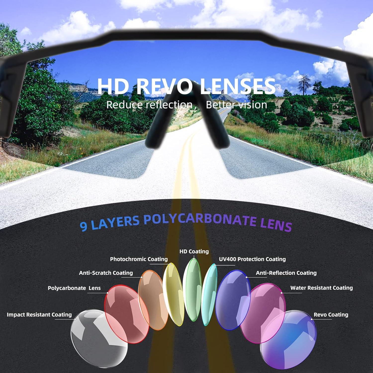 Gafas de Ciclismo Fotoquímicas KAPVOE UV400 para Deportes