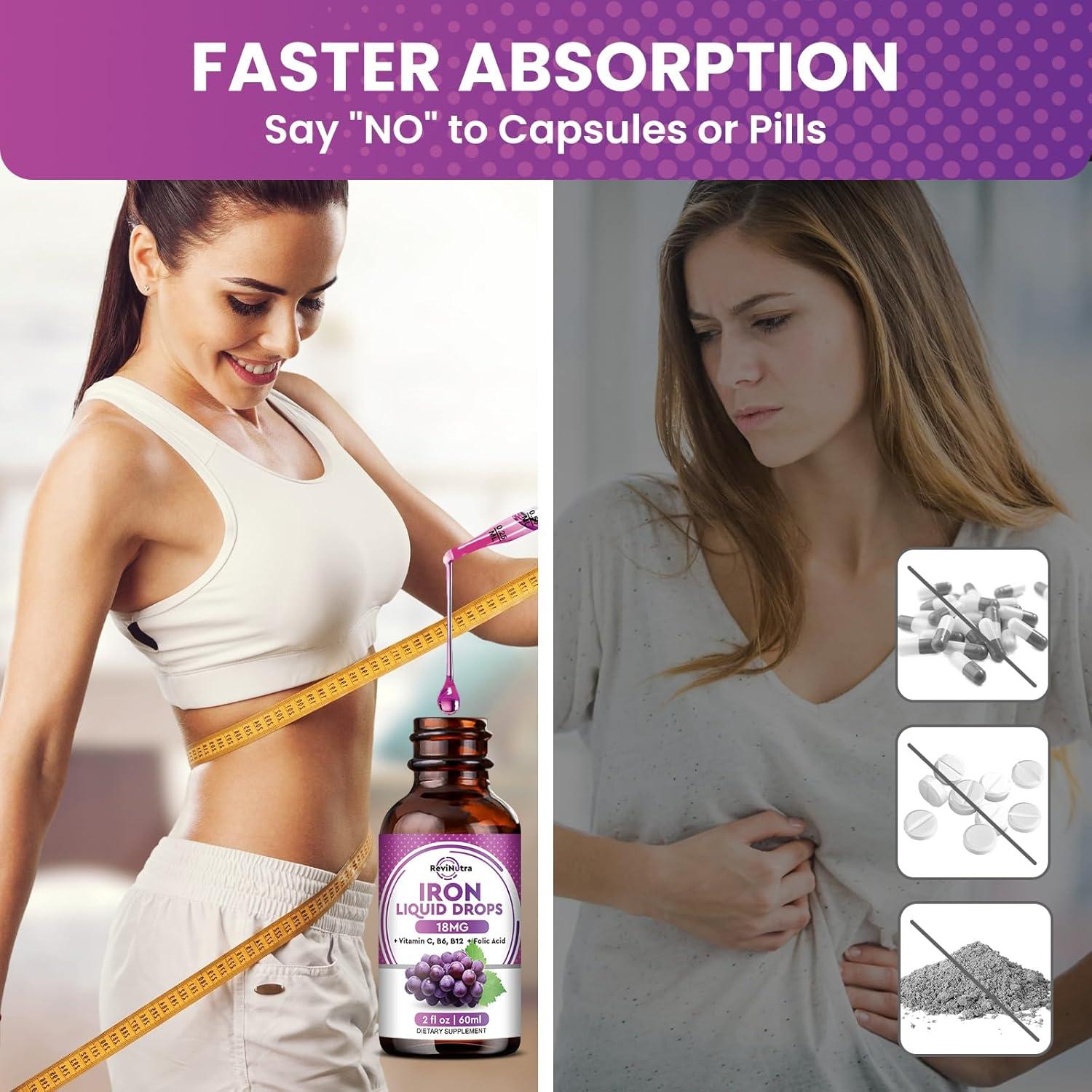 Suplemento de Hierro Líquido ReviNutra 59.15 ml - Sabor Uva