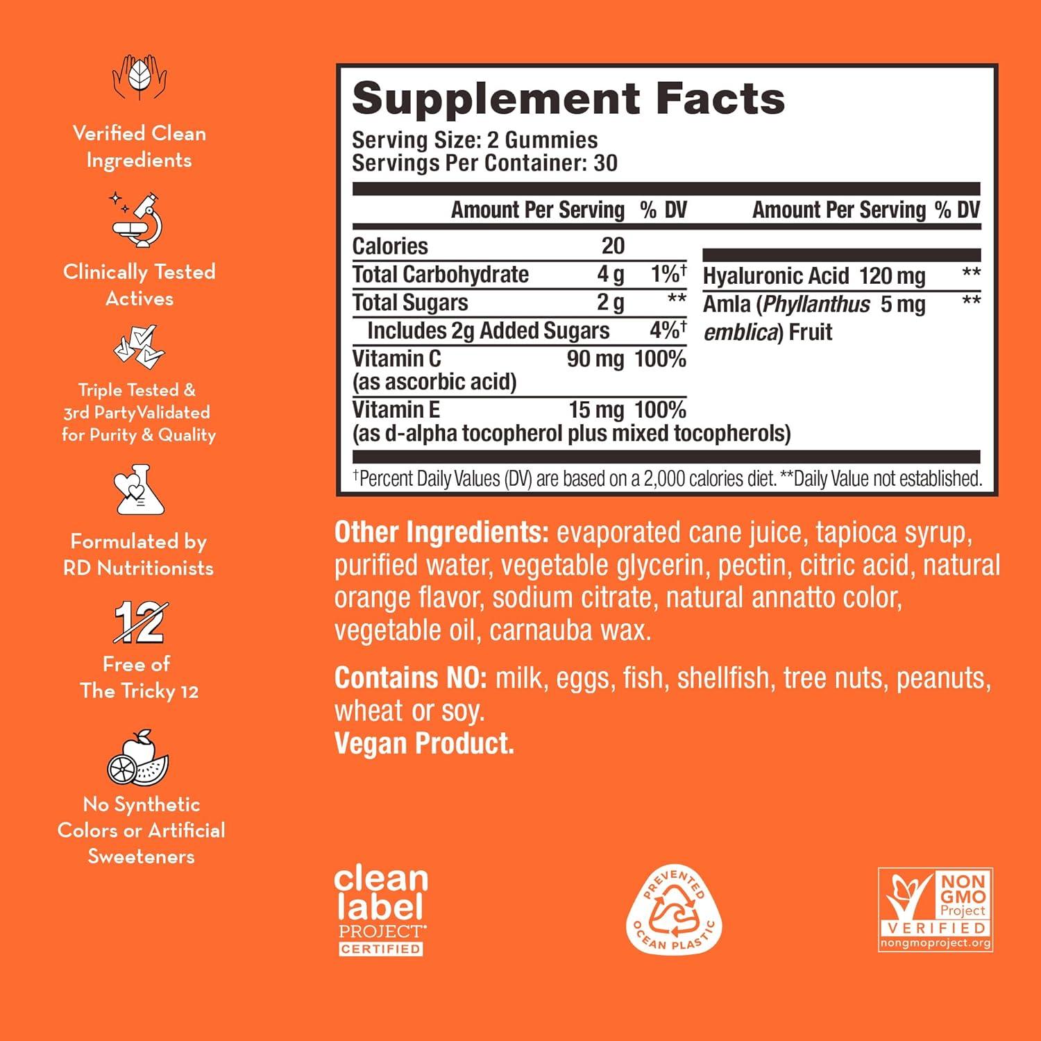 HUM Brillo Hialurónico - Suplemento Vegano 60 Gomitas