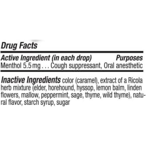 Gotas para la Garganta Ricola Original Suizo - 9 Pastillas