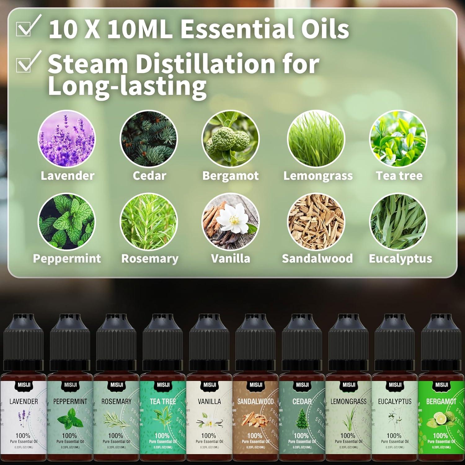 Set de Aceites Esenciales MISIJI 10 Aromas para Difusor