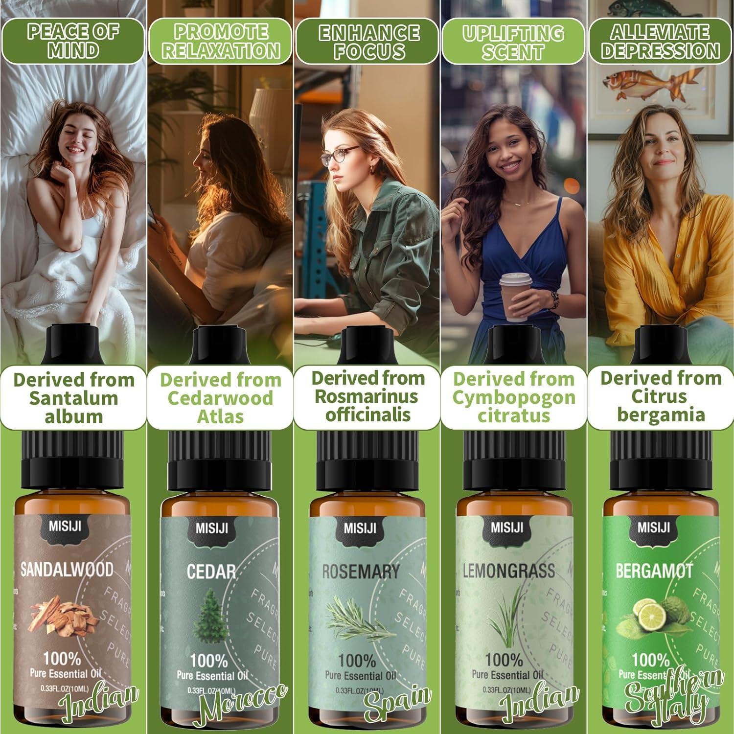 Set de Aceites Esenciales MISIJI 10 Aromas para Difusor