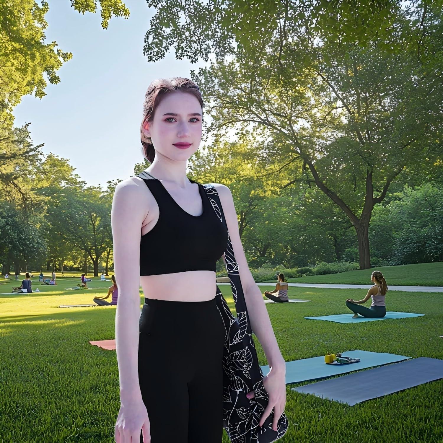 Bolsa de Yoga ELENTURE de Lona con Correa Ajustable 66 cm