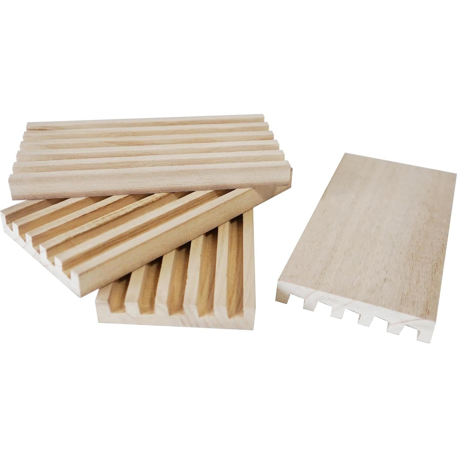 Juego de 4 Soportes de Dominó de Madera DNB - 5 Ranuras