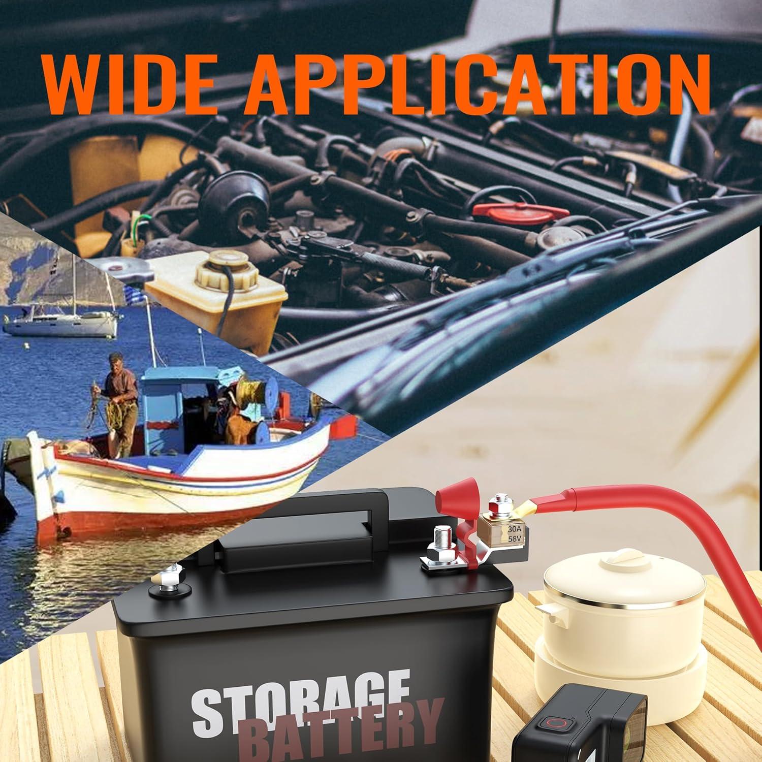 Kit de Fusibles de Terminal de Batería Joinfworld 30A 58V