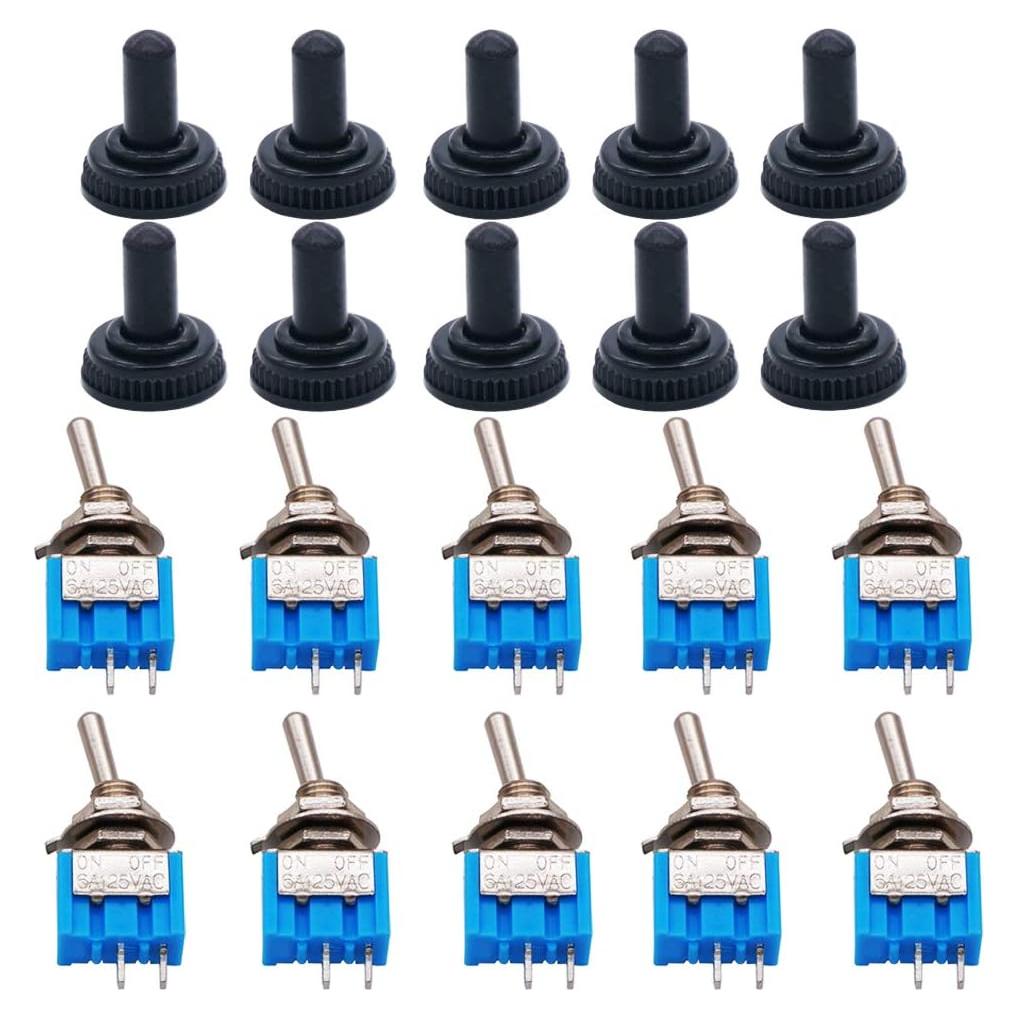 Interruptor Toggle Mini TWTADE 2 Pin SPDT 6A 125V Azul