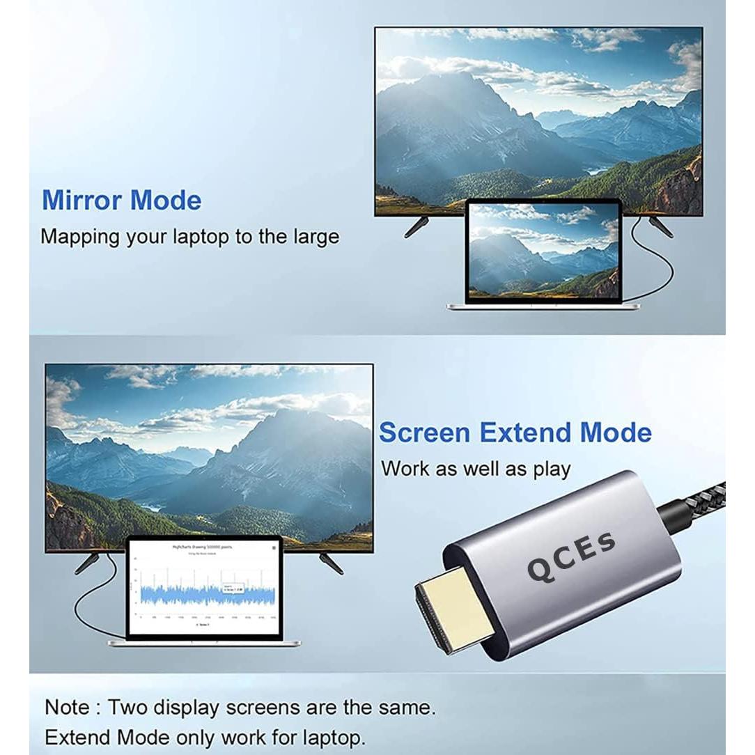 Cable USB-C a HDMI 4K QCEs 1.8m para MacBook y Galaxy