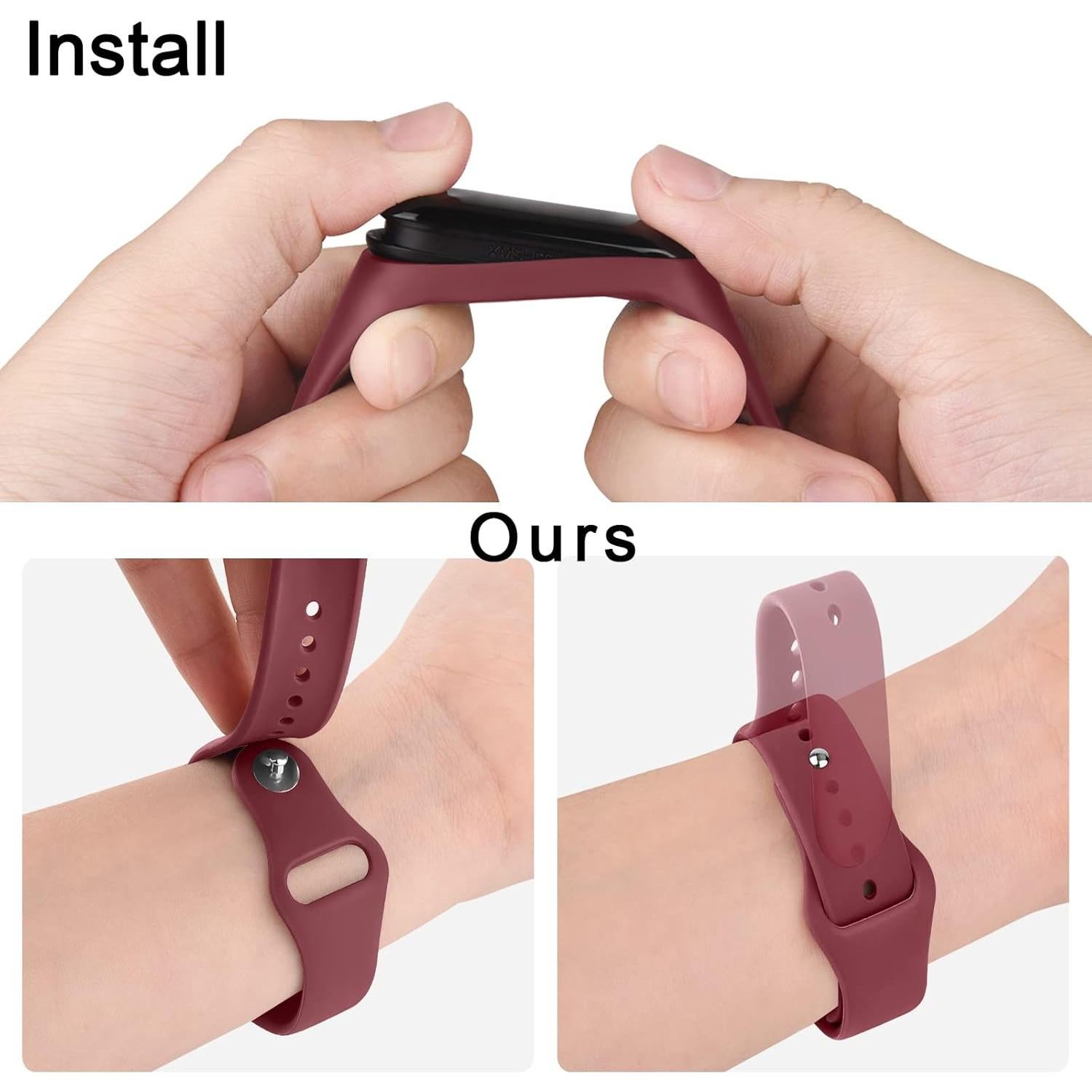 Pulseras de Silicona AK - 3 Bandas para Xiaomi Mi Band 5/6
