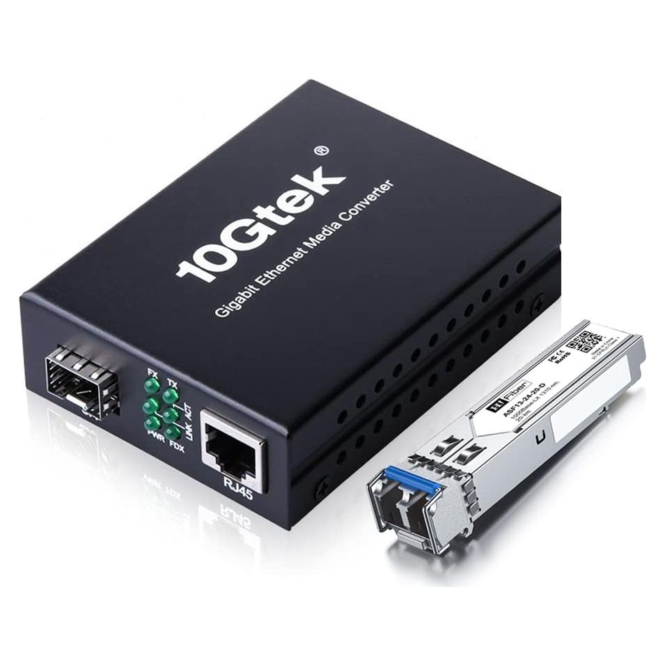 Convertidor de Medios SFP a RJ45 HiFiber 1000Base-LX 20km