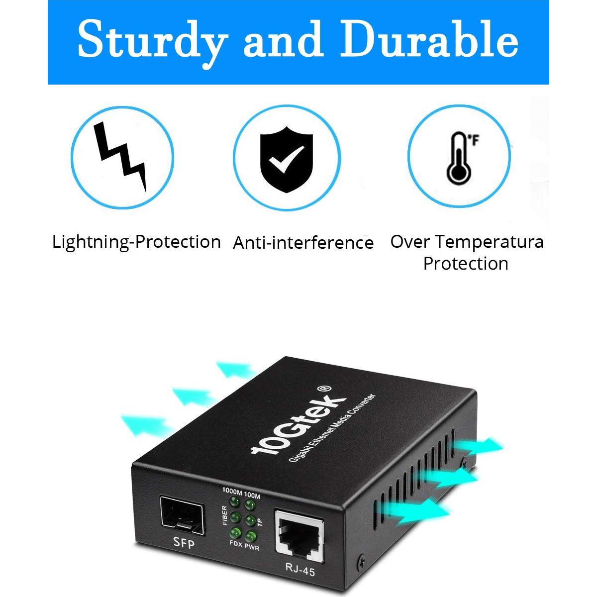Convertidor de Medios SFP a RJ45 HiFiber 1000Base-LX 20km