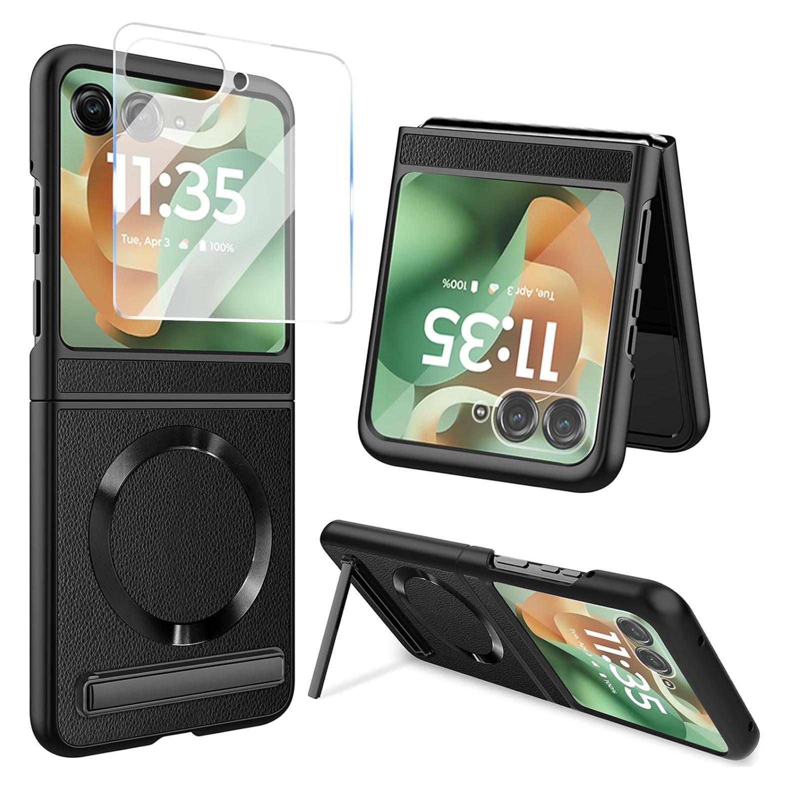 Funda Haeuorey para Motorola Razr 2025/2024 con Soporte y Protector