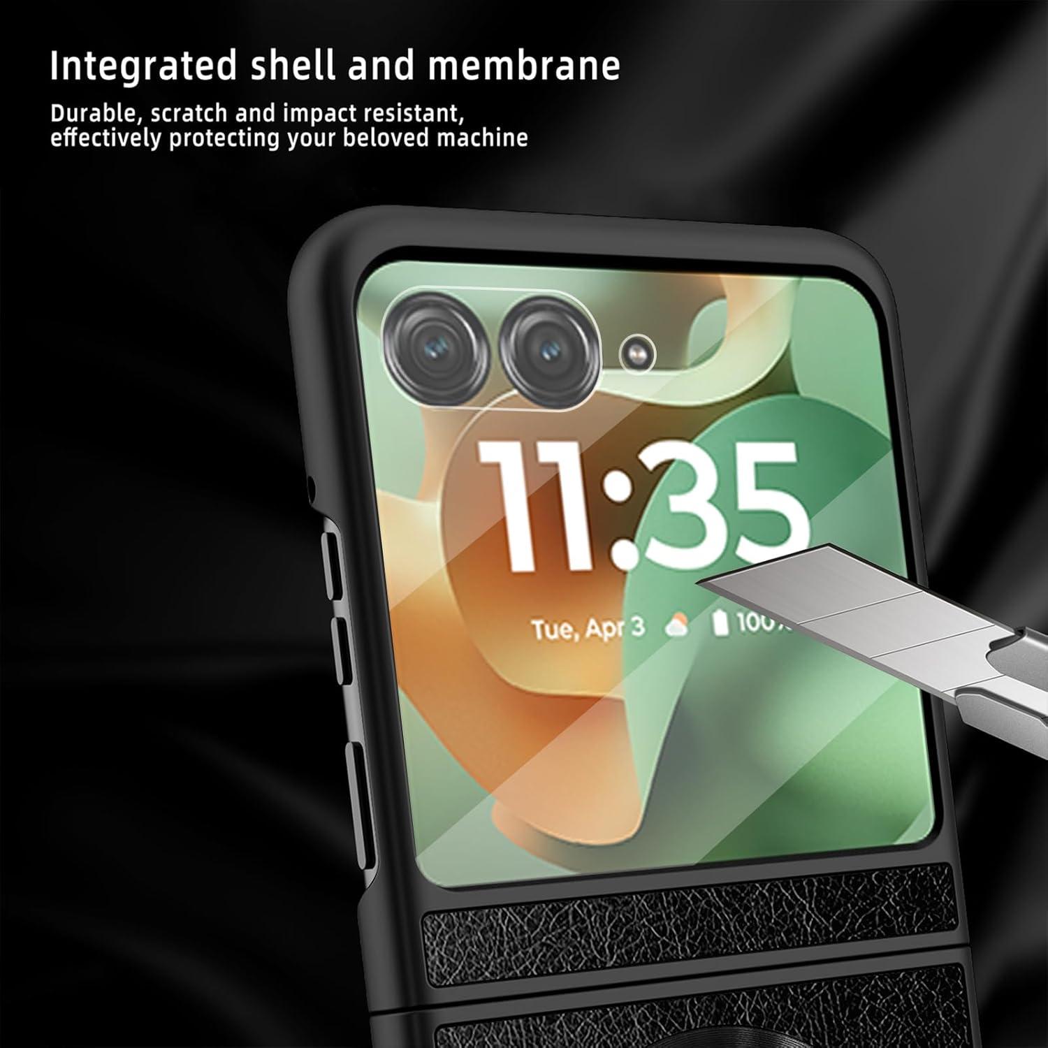 Funda Haeuorey para Motorola Razr 2025/2024 con Soporte y Protector