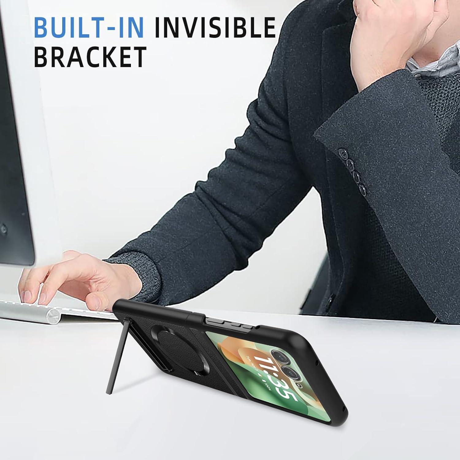 Funda Haeuorey para Motorola Razr 2025/2024 con Soporte y Protector