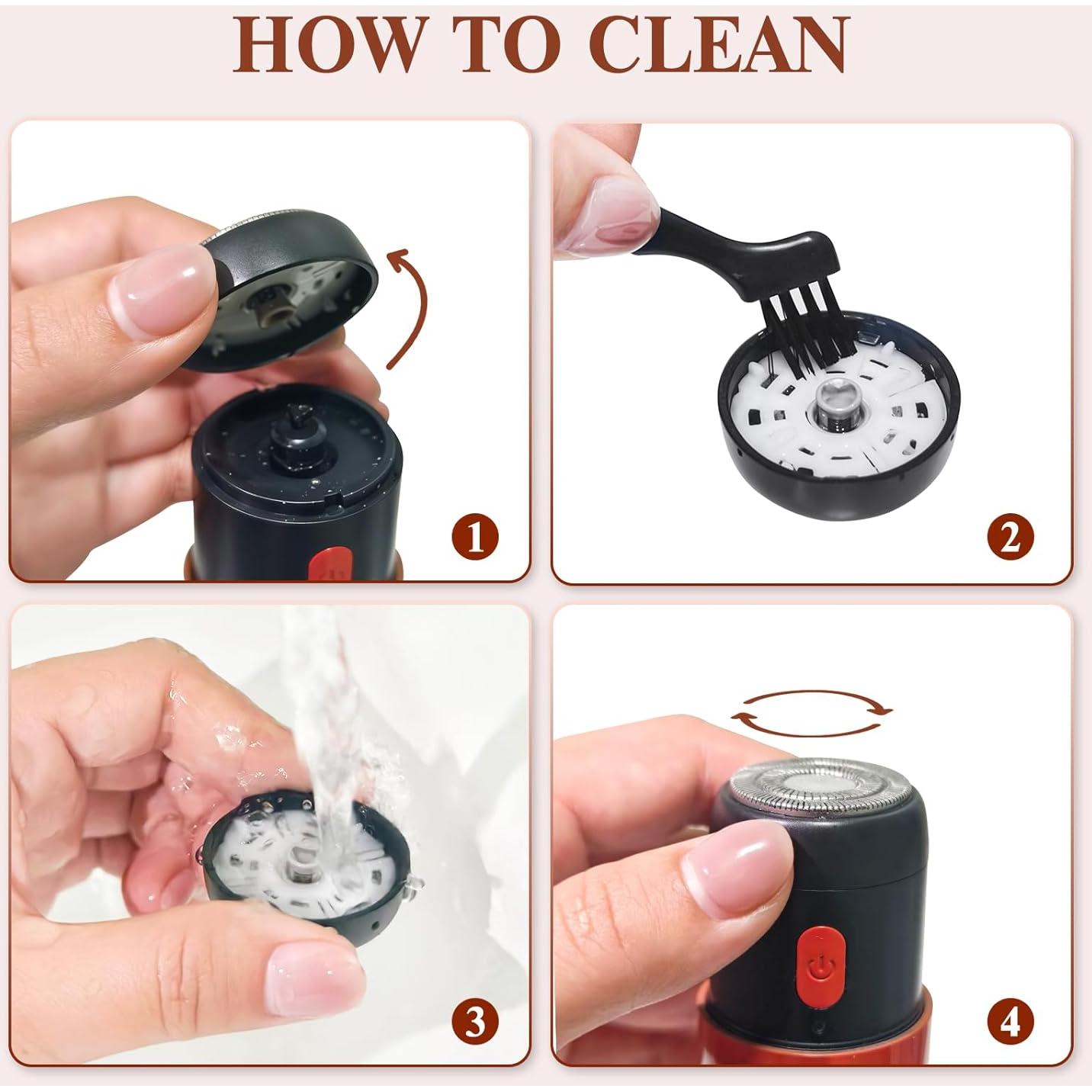 Recortador de Vello Facial y Nariz Nevlive 2 en 1 USB-C Rojo